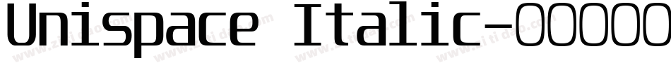 Unispace Italic字体转换